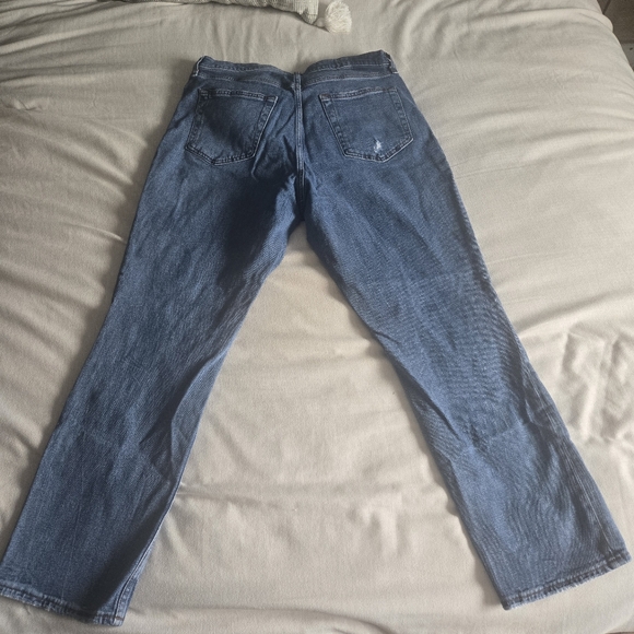 Abercrombie & Fitch Distressed Slim Straight Ultra High Rise Curve Love Size 16 - Picture 4 of 6